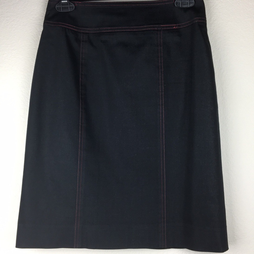 Oscar de la Renta Denim Look Pencil Skirt